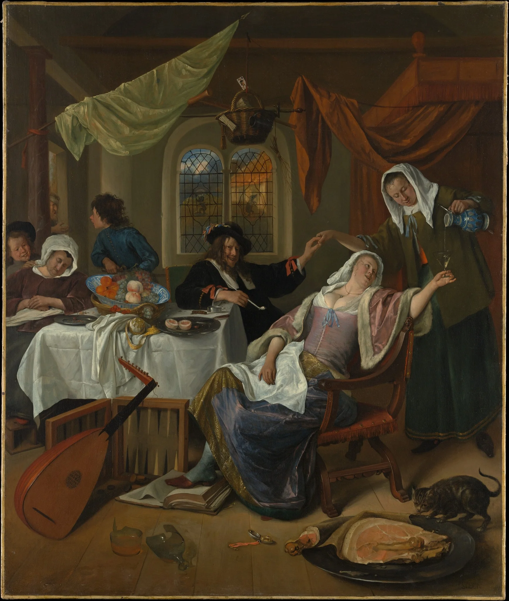 The Dissolute Household, detail