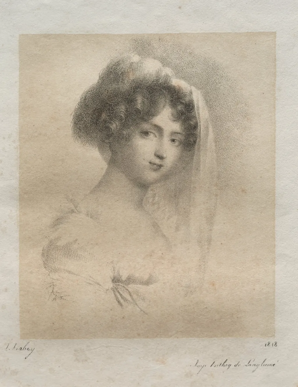 Mme. Horace Vernet, by Jean-Baptiste Isabey, 1818