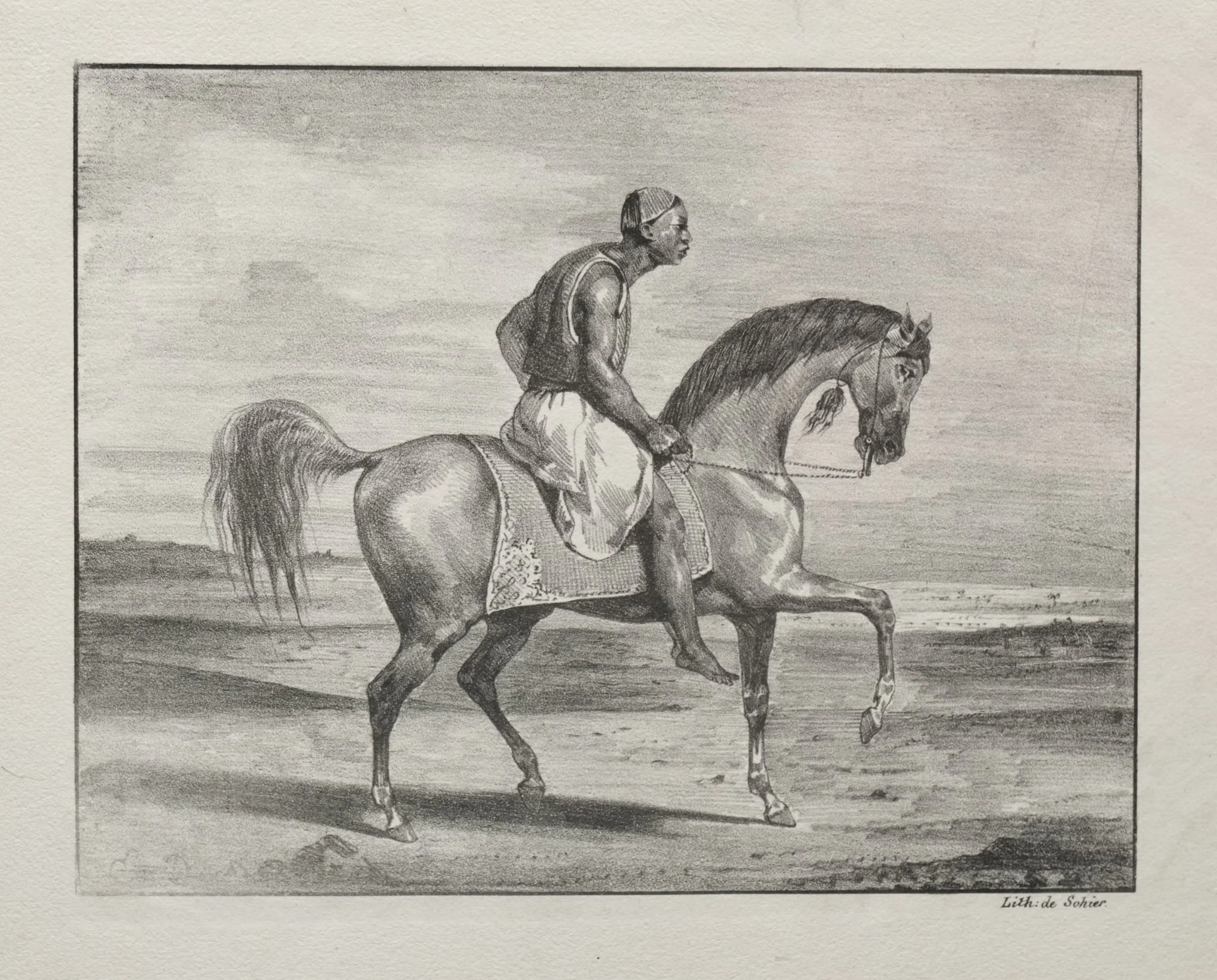 African on Horseback, detail