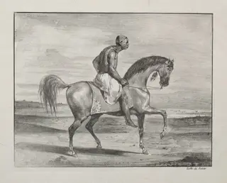 African on Horseback, by Eugène Delacroix, 1823