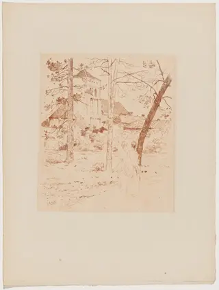 Promenade, by Henri Lerolle, ink, 1895