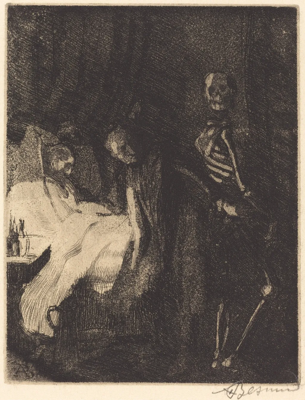 Importunate (Importune), by Albert Besnard, ink, 1900