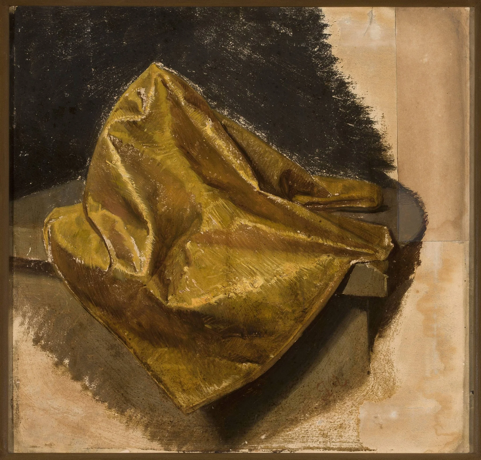 Golden fabric, study for men's attire, detail
