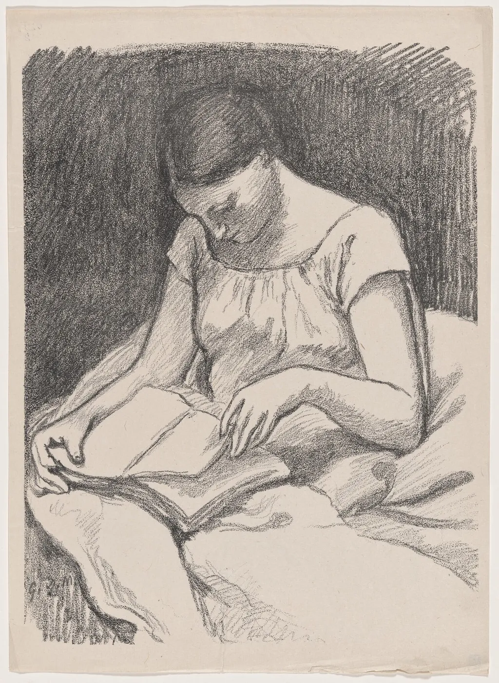 Liseuse (The Reader), by Georges Daniel de Monfreid, ink, 1895