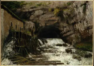 The Source of the Loue, by Gustave Courbet, oil, 1864