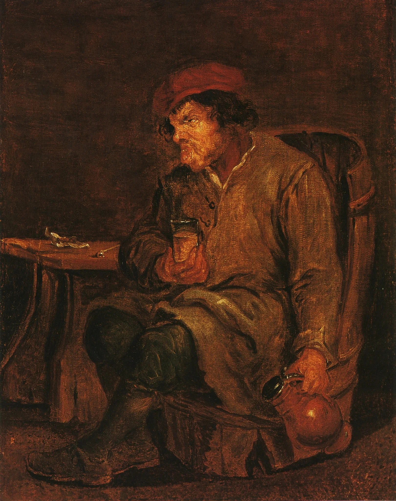 The Drunk, detail