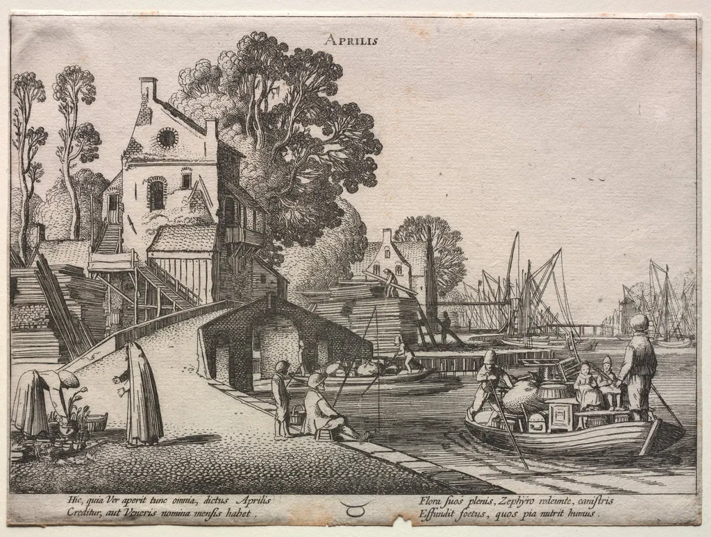 The Twelve Months: April, by Velde, Jan van de, II, 1613
