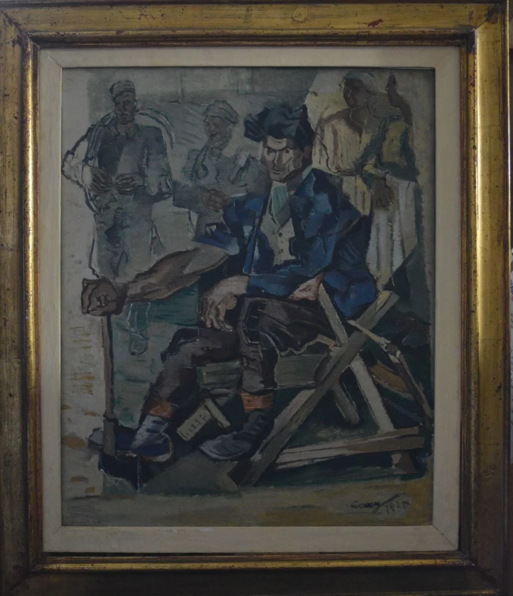 Tăietor de lemne, detail