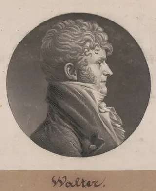 Samuel Purviance Walker, by Charles B. J. Févret de Saint-Mémin, ink, 1803