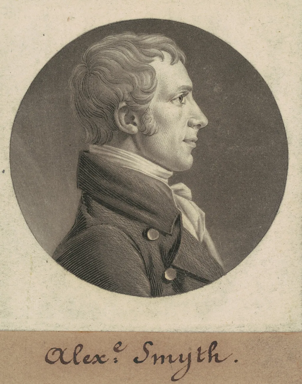 Hugh Smith, by Charles B. J. Févret de Saint-Mémin, ink, 1805
