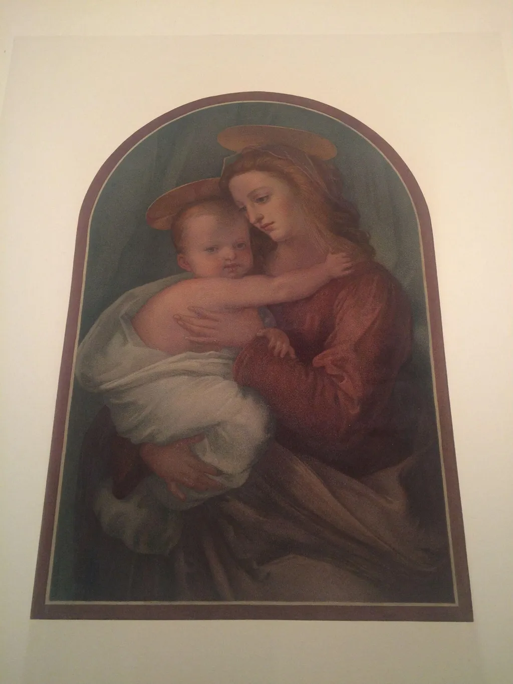 Copy after <i>Virgin and Child</i>, Fra Bartolomeo in the Convent of San Marco (Florence), by Bartolommeo Frà, watercolor, 1850