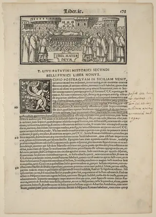 Page from Livius Historiabum Libri, by Andrea Zoan, ink