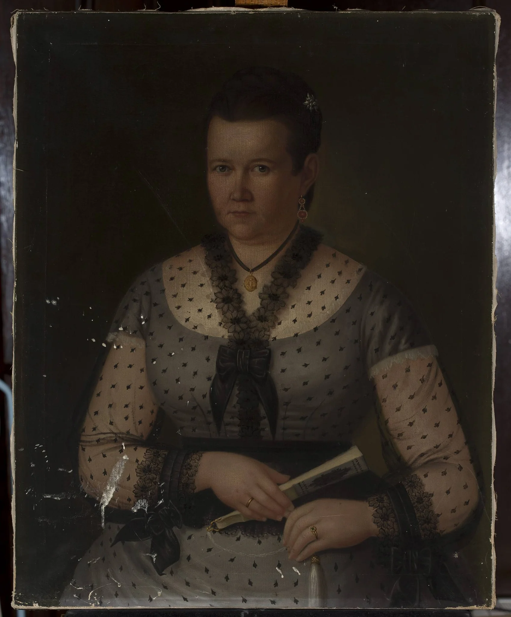 Portrait of Michalina Chojnacka, detail