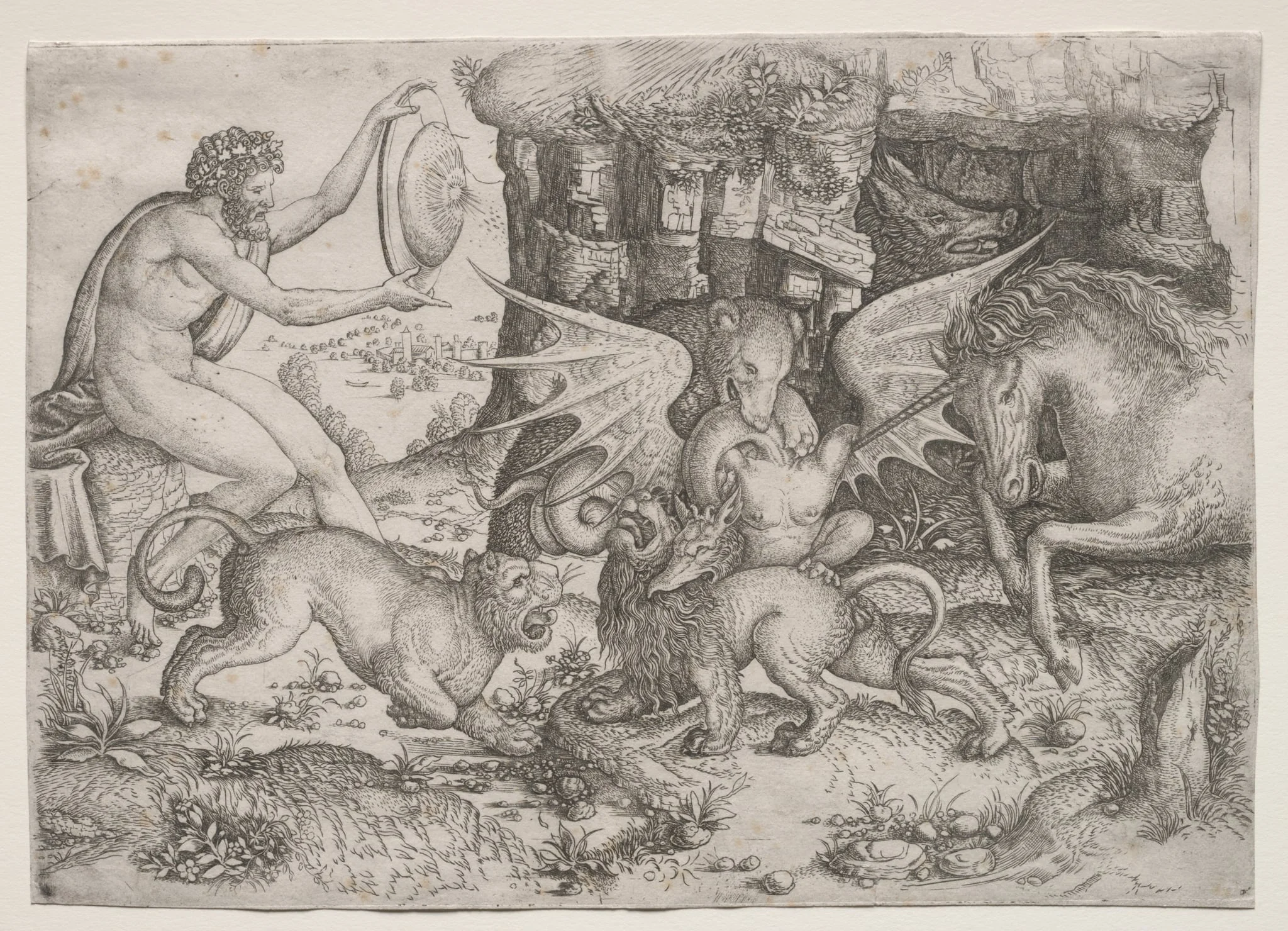 Allegorical Theme: Combat of Animals, detail