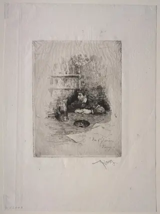 Portrait of Edouardo Zamaçois, by Mariano Fortuny Marsal, 1869