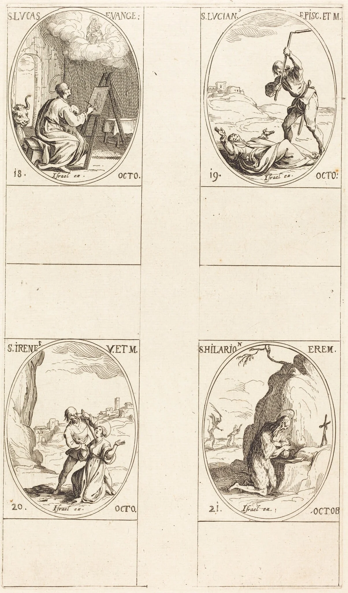 St. Luke; St. Lucian; St. Irene; St. Hilarion, detail