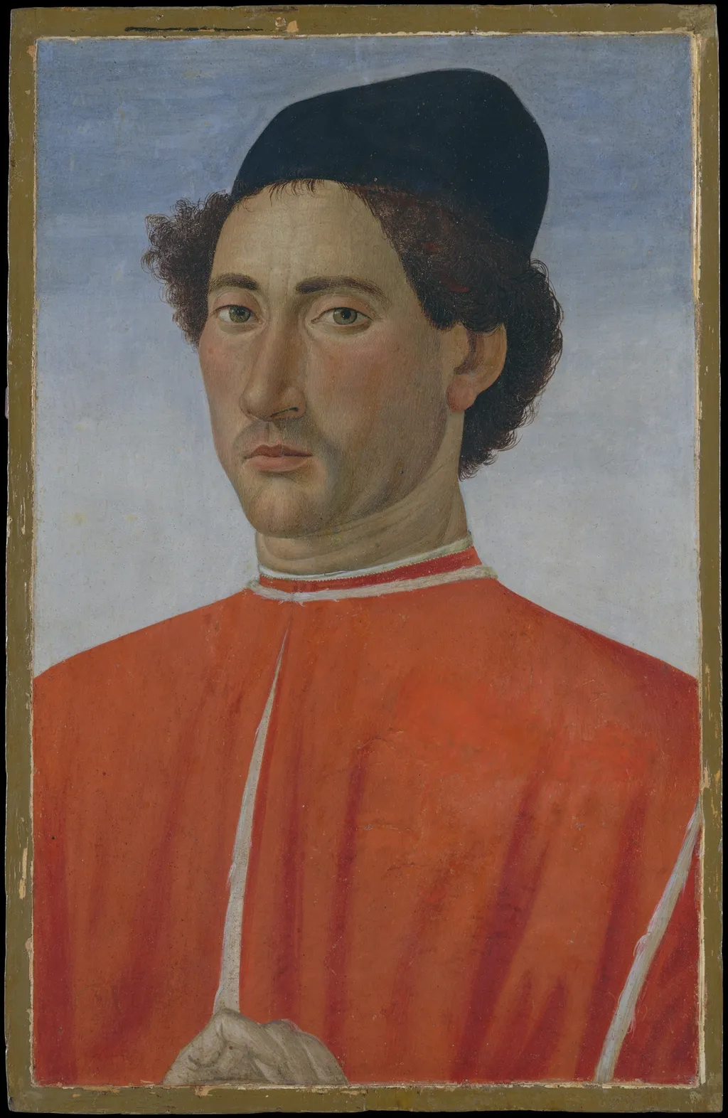 Portrait of a Man, by Cosimo Rosselli, tempera, 1490