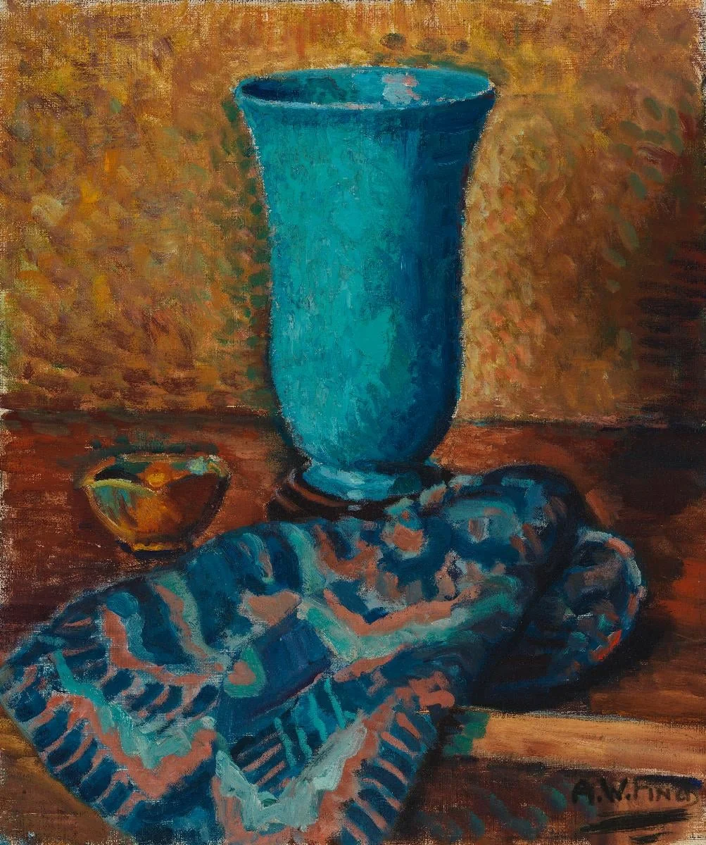 Sininen maljakko, detail