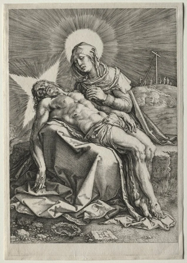 Pietà, detail