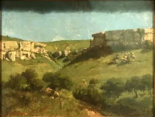 Landscape near Ornans, by Gustave Courbet, oil, 1855