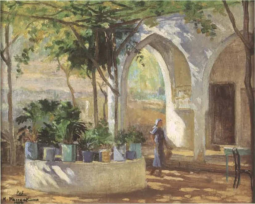 A Village House, detail