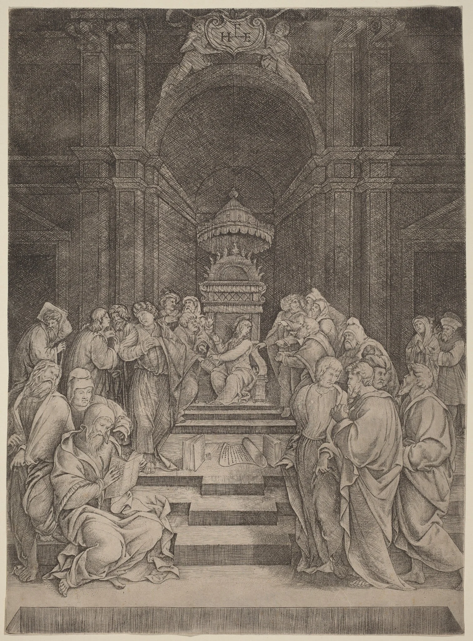 Christ Disputing with the Doctors, detail