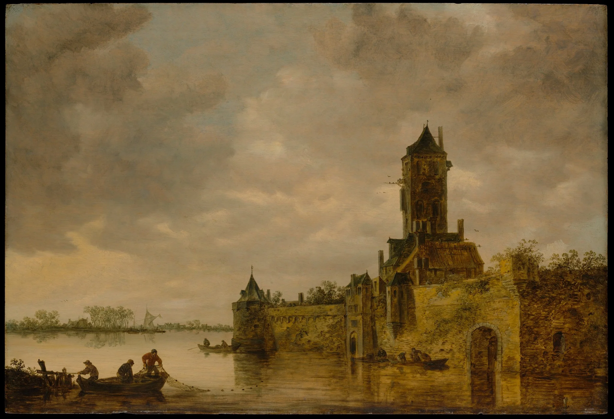 Castle by a River, detail