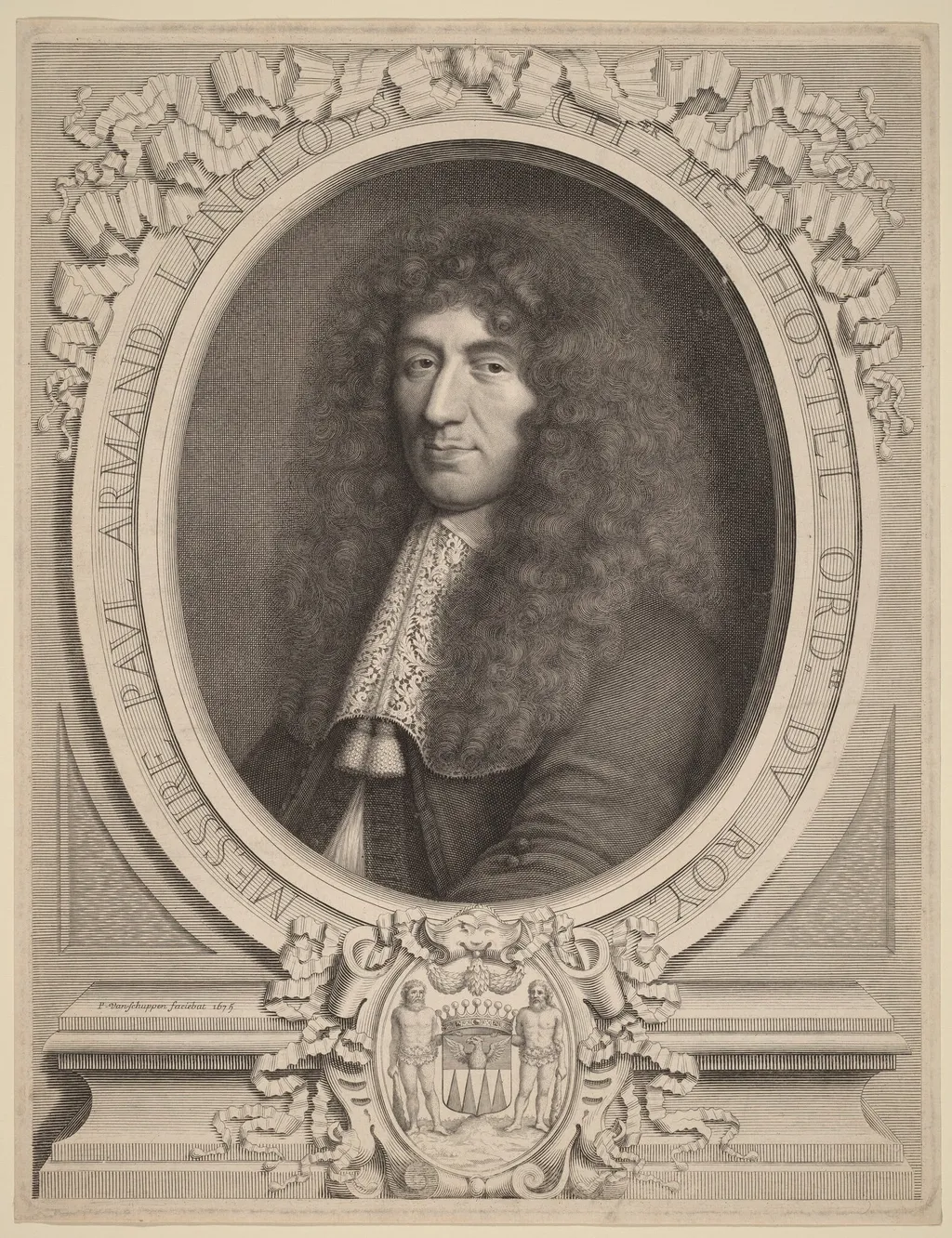 Langlois de Blancfort, by Peter Ludwig van Schuppen, ink, 1675
