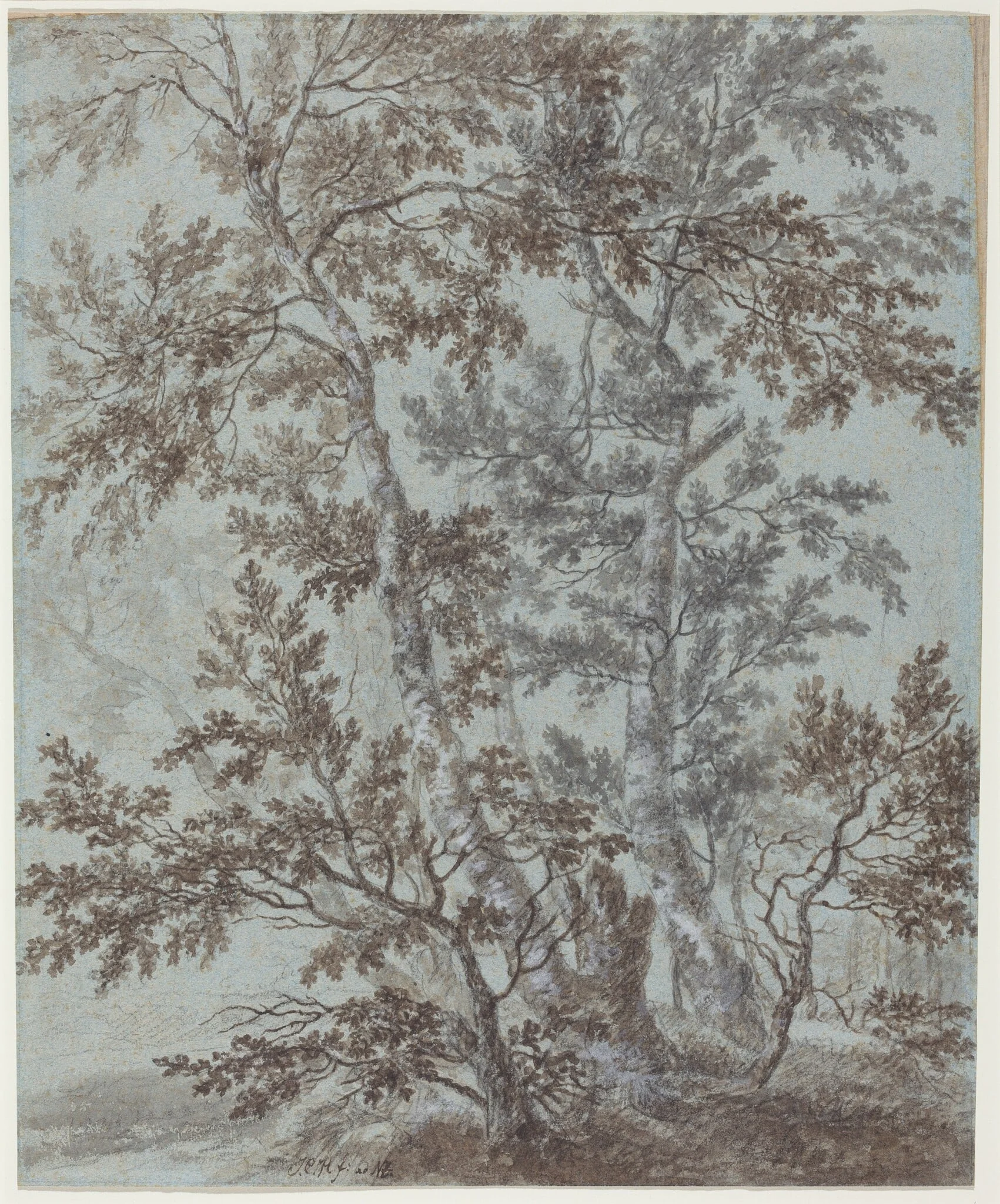 A Stand of Birch Trees, detail