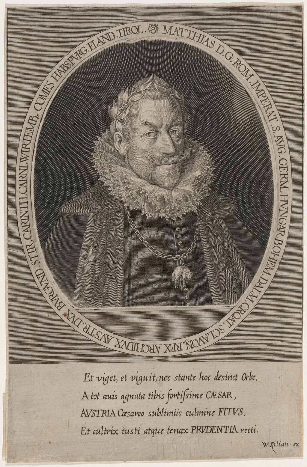 Emperor Matthias, by Wolfgang Philipp Kilian, ink, 1693
