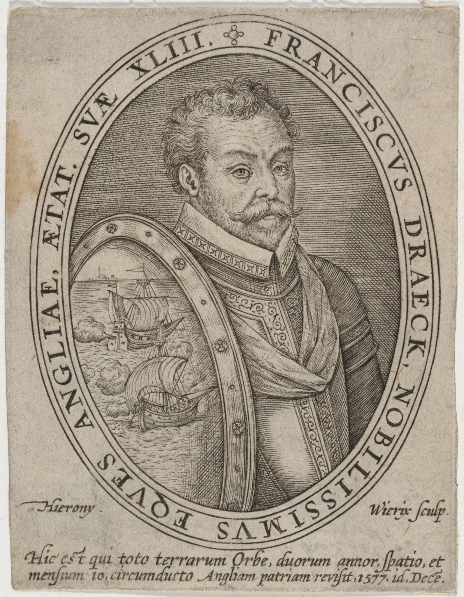 Sir Francis Drake, detail
