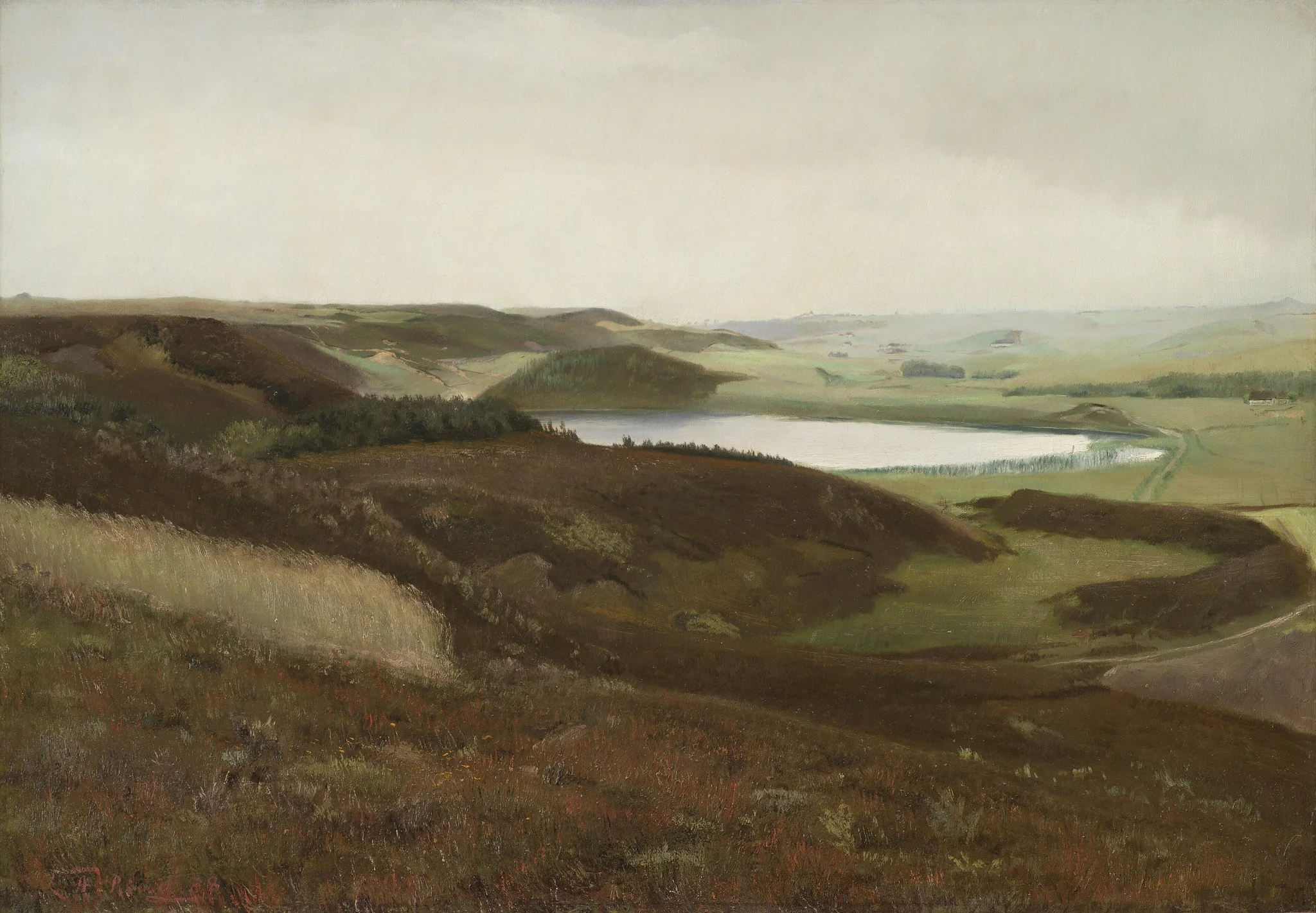 A landscape near Bryrup, Jutland, detail