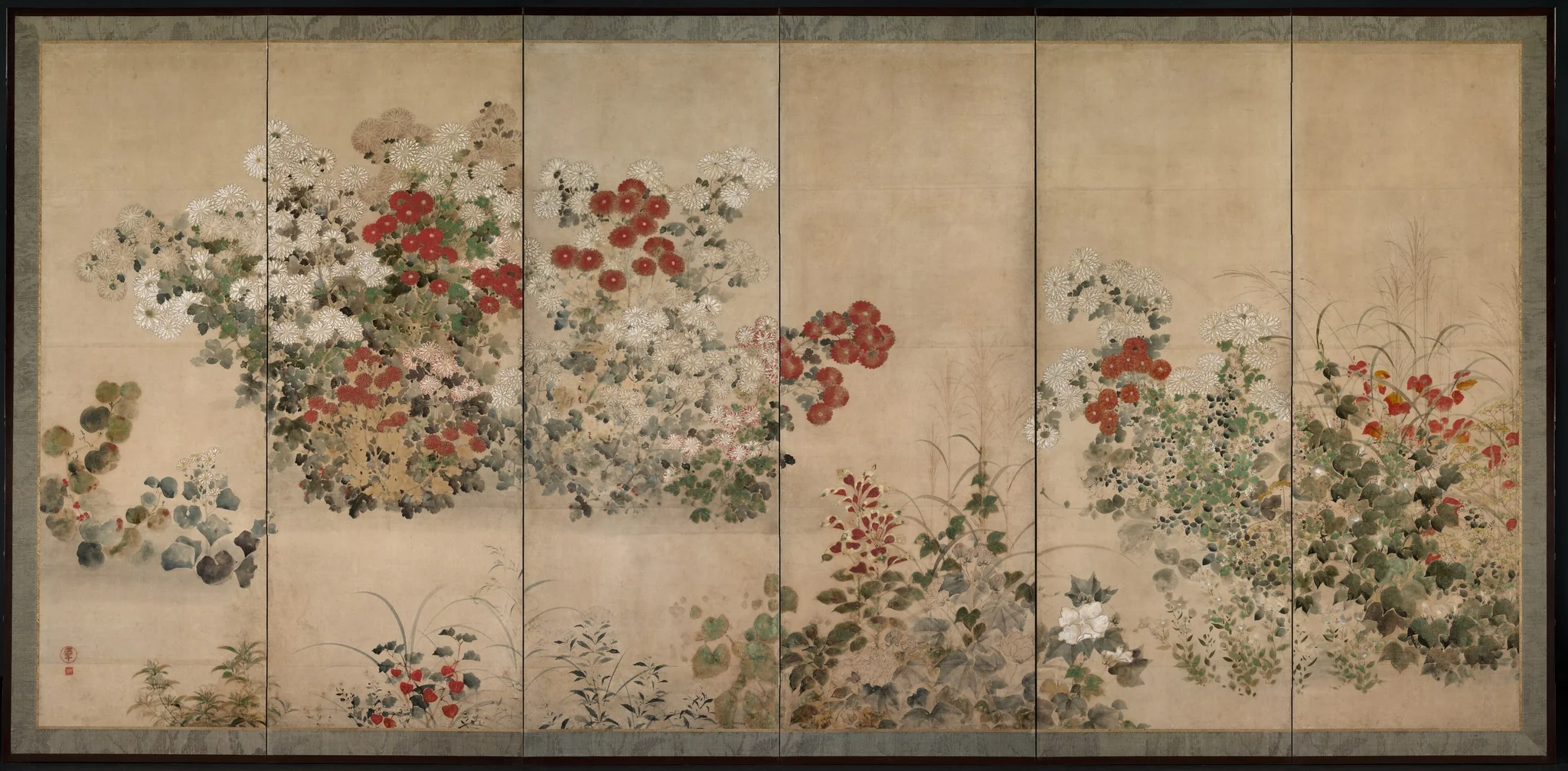 Flowers and Grasses, detail