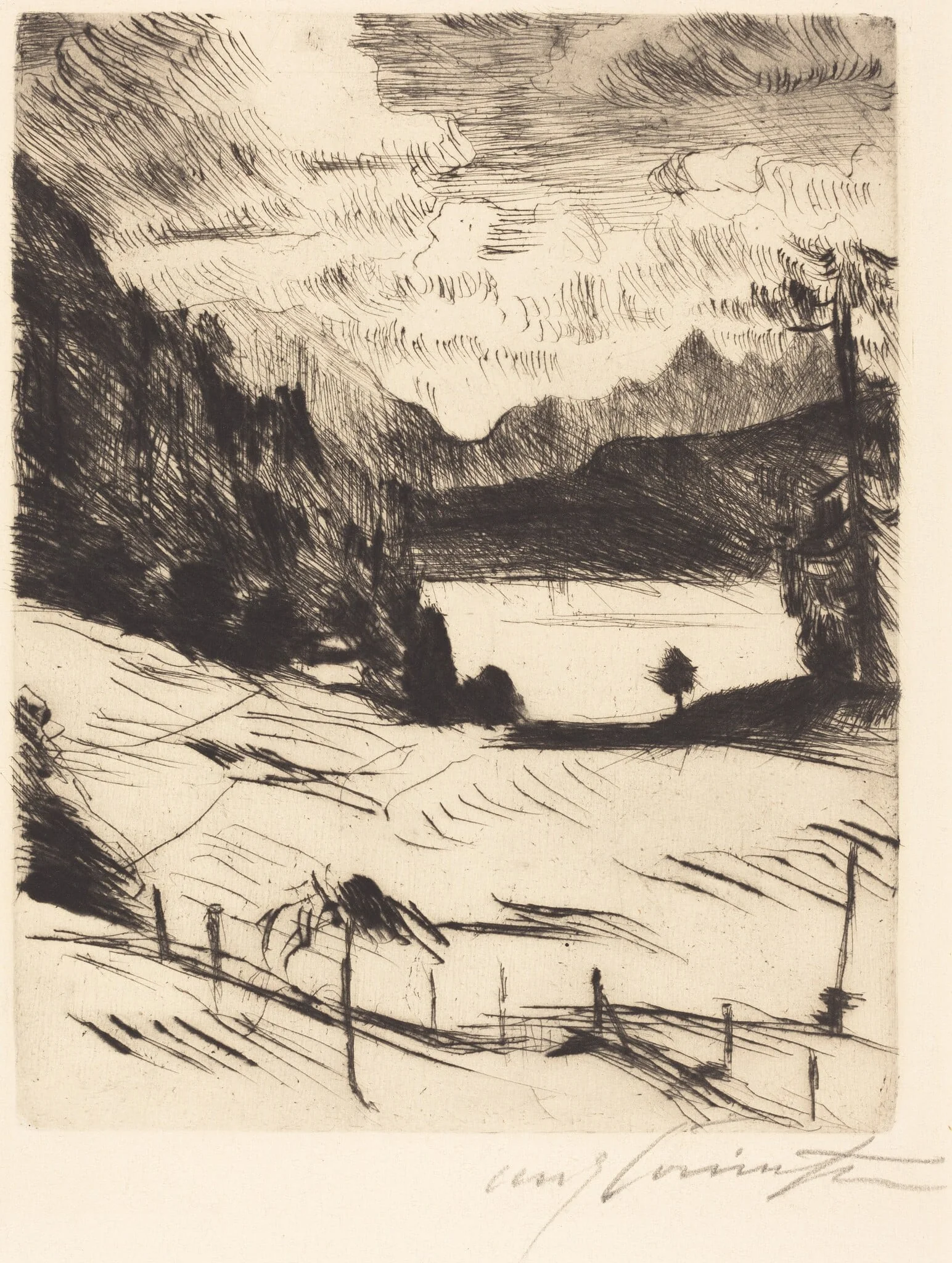 Der Walchensee (The Walchensee), detail