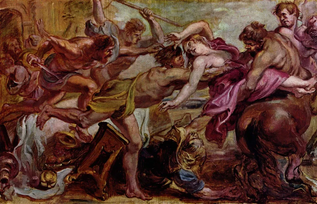 The Rape of Hippodamia, by Peter Paul Rubens, oil, 1637
