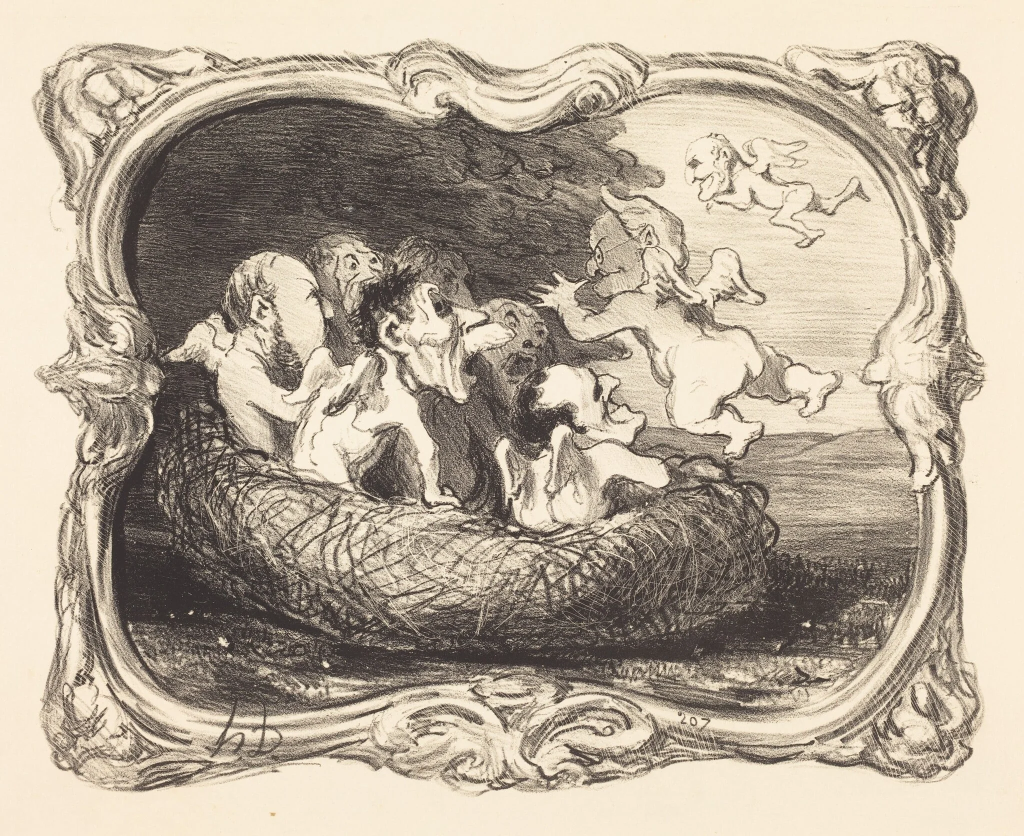 Le Nid abandonné, detail