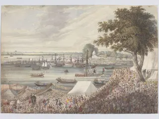 The Harihar Kshetra festival, by Sewak Ram, paint, 1826