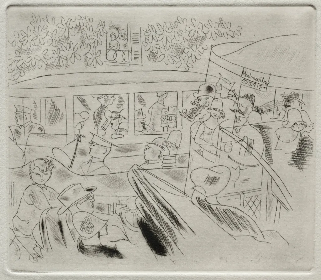Traffic, Montmartre, by Charles Laborde, 1925