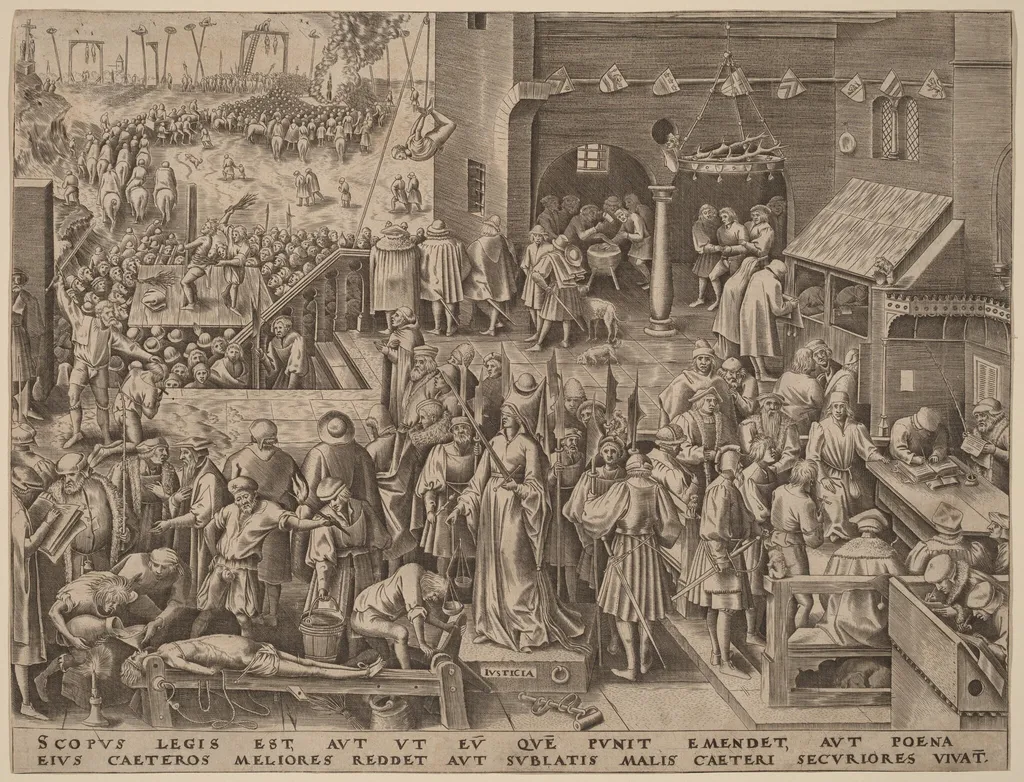 Justice, by Philip Galle, ink, 1559