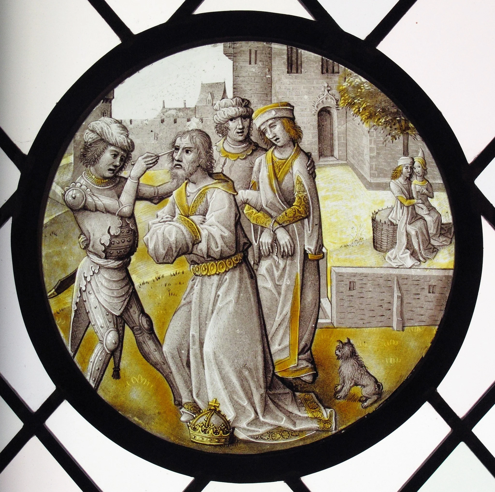 Roundel with the Blinding of Zaleucus of Locria, detail