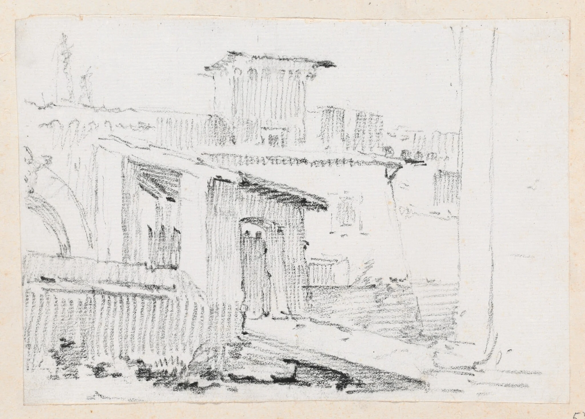 Roman Buildings with an Open Shed, detail