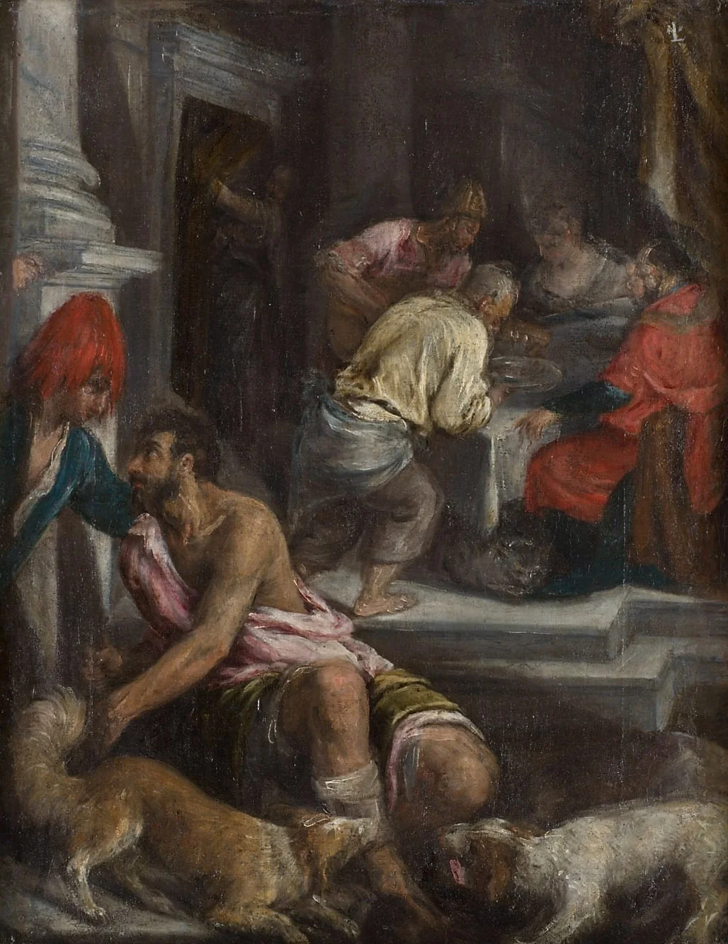 The parable of the rich man and poor Lazarus, detail