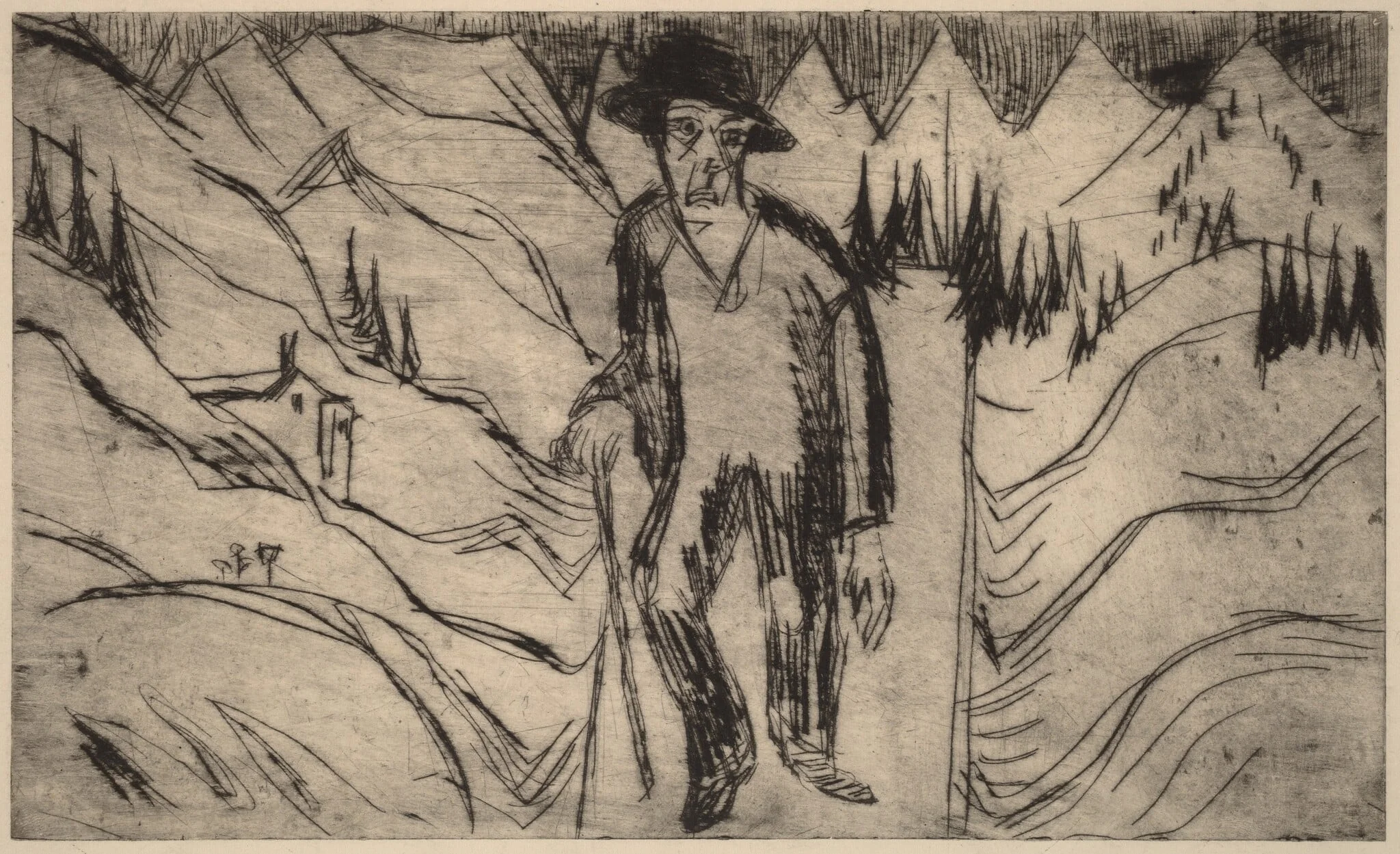 The Wanderer, detail