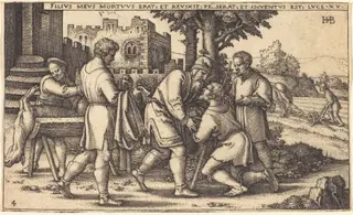 The Return of the Prodigal Son, by Sebald Beham, ink, 1540