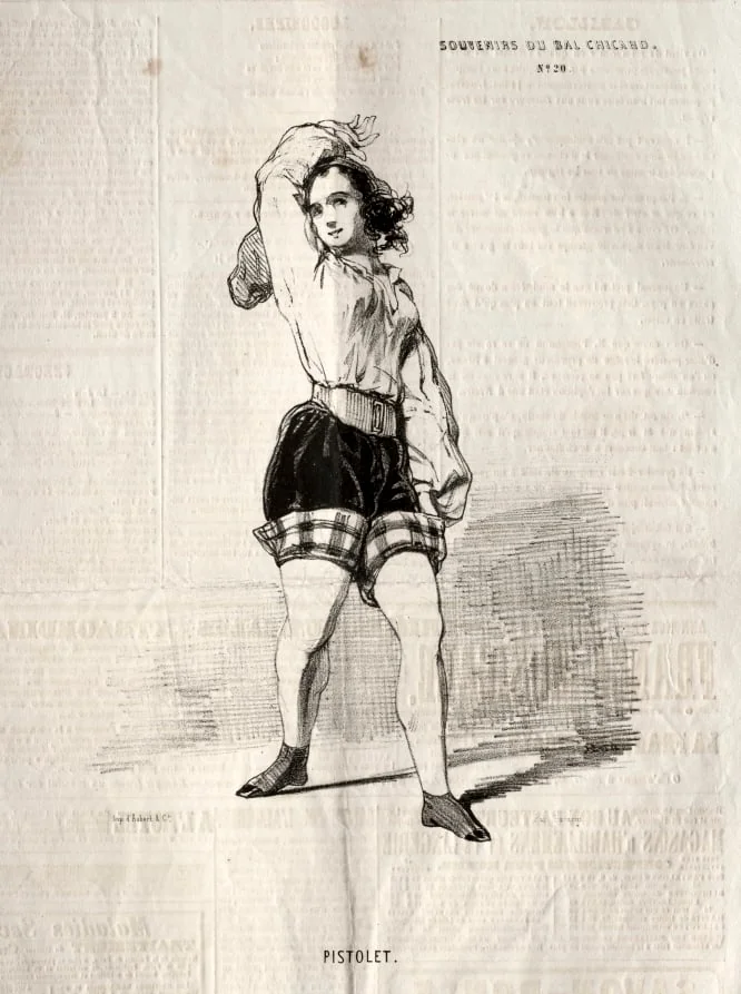Souvenirs du Bal Chicard: Pistolet, detail