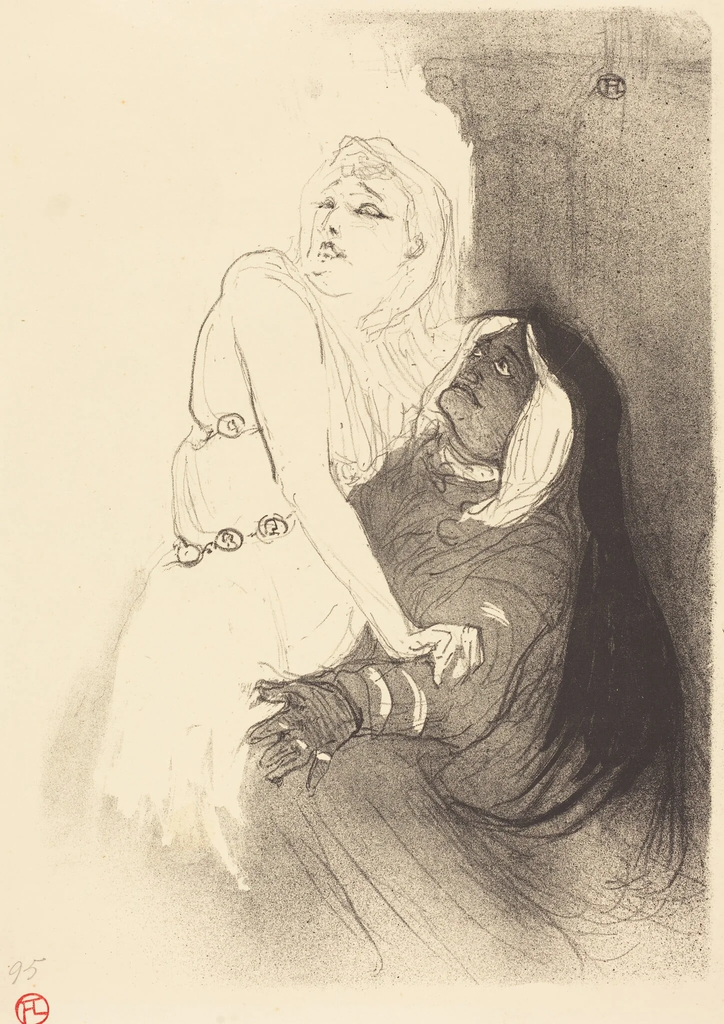 At the Renaissance: Sarah Bernhardt in "Phedre" (A la Renaissance: Sarah Bernhardt dans "Phèdre"), detail