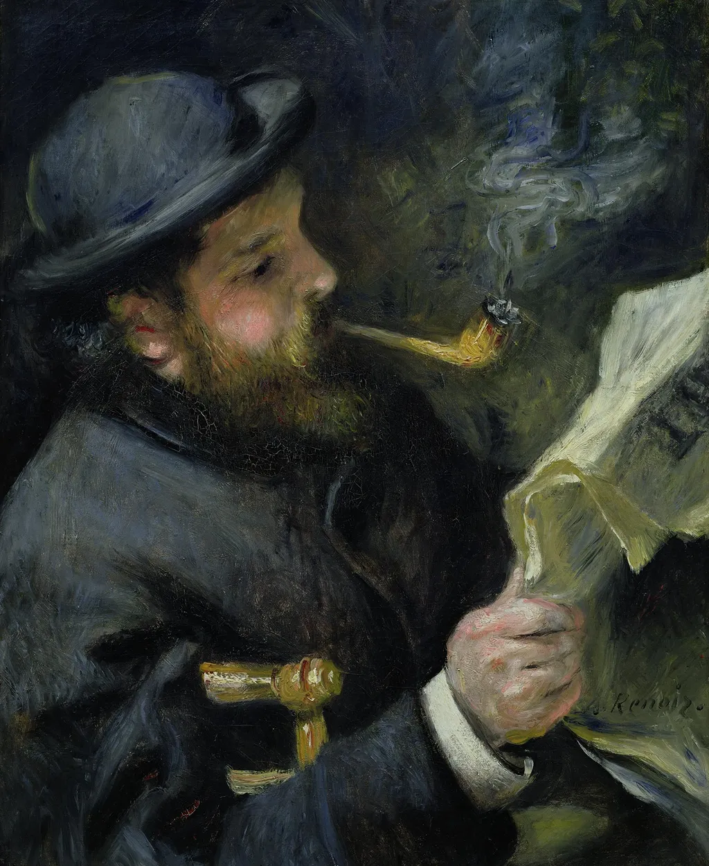 Monet that reads, by Auguste Renoir, oil, 1873