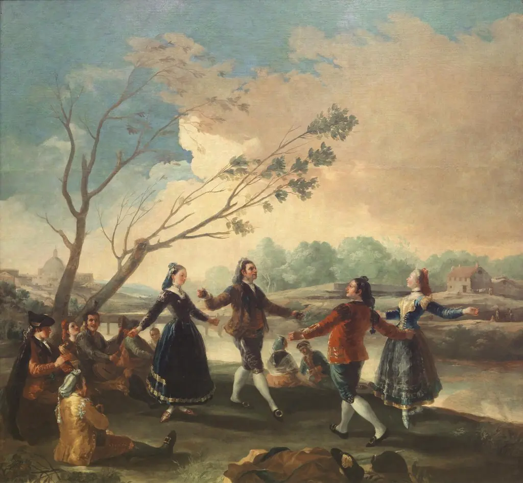 Dance of the Majos at the Banks of Manzanares, by Francisco Goya, oil, 1788