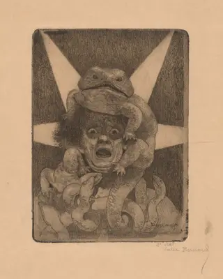 Cauchemar (Nightmare), by Valère Bernard, ink, 1895
