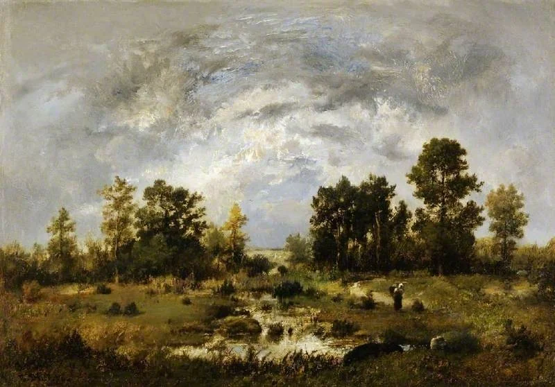 Paysage boisé, detail